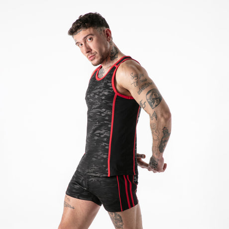 Locker Gear Full Access Military Tank Top Red