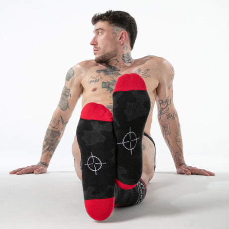 Locker Gear Military Knee High Socks Red