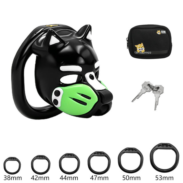 LOCK4D K9 Pup Chasity Cage Green