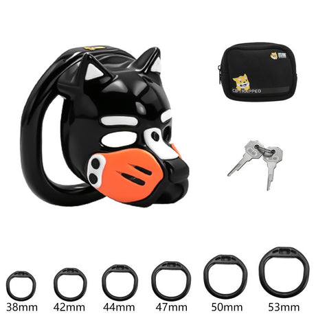 LOCK4D K9 Pup Chasity Cage Orange