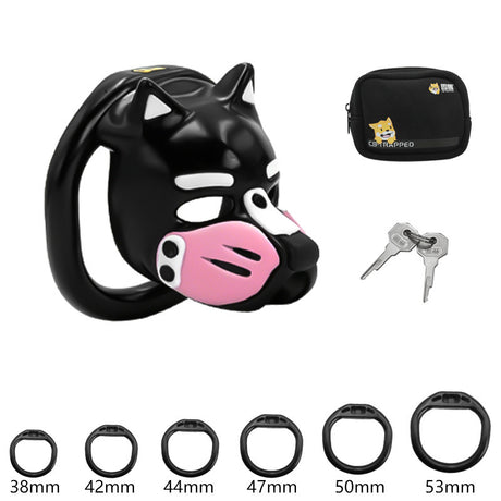 LOCK4D K9 Pup Chasity Cage Pink