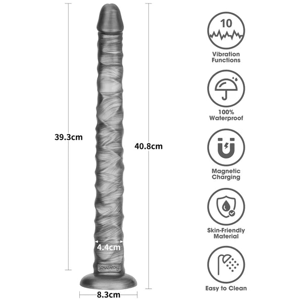 Vibrax Slider Wrecker Vibrating Dildo 16 Inch
