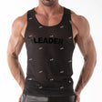 Leader ID Mesh Tank Top Pig Black
