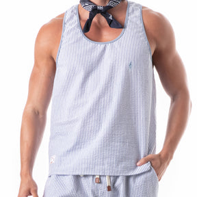 Leader Leisure Stripe Tank Top Blue
