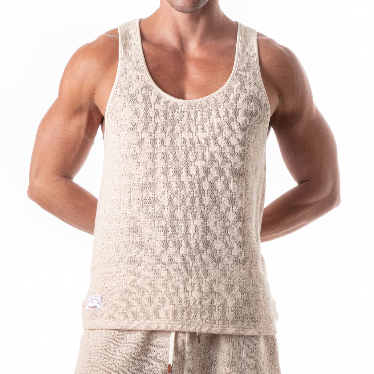 Leader Resort Knit Tank Top Cream