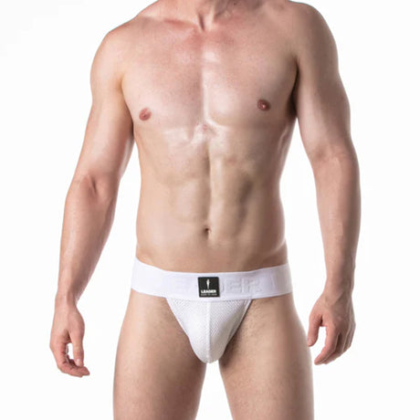 Leader Sport Mesh Jockstrap White