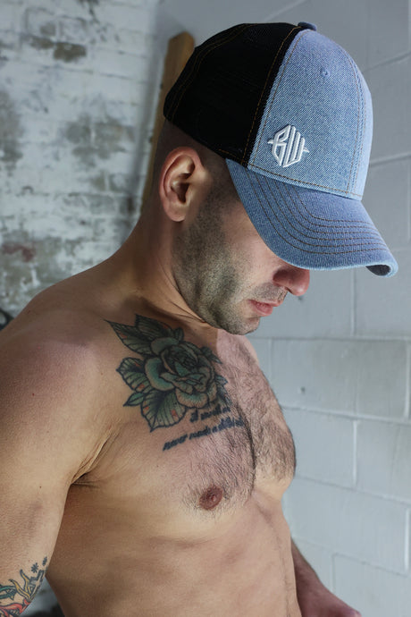 Breedwell Loaded Denim Trucker Baseball Cap Light Stonewall Wash