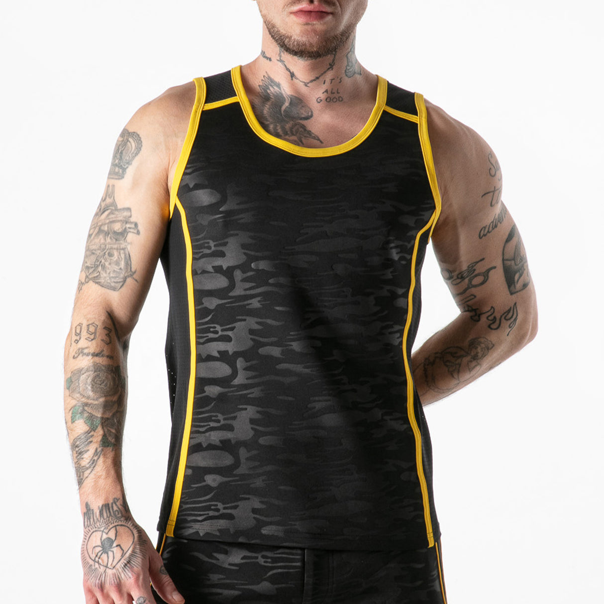 Locker Gear Full Access Military Tank Top Yellow