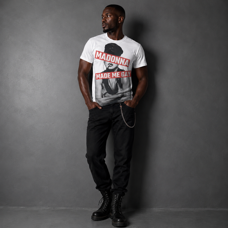 PWR T-Shirt MADONNA MADE ME GAY White