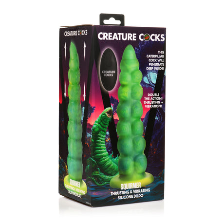 Creature Cocks Squirmer Thrusting & Vibrating Silicone Dildo 8.8 Inch