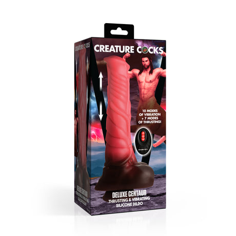 Creature Cocks Deluxe Centaur Thrusting & Vibrating Silicone Dildo 9.5 Inch