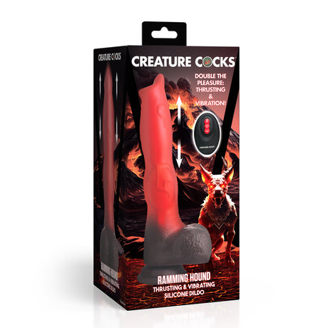 Creature Cocks Ramming Hound Thrusting & Vibrating Silicone Dildo 8.8 Inch
