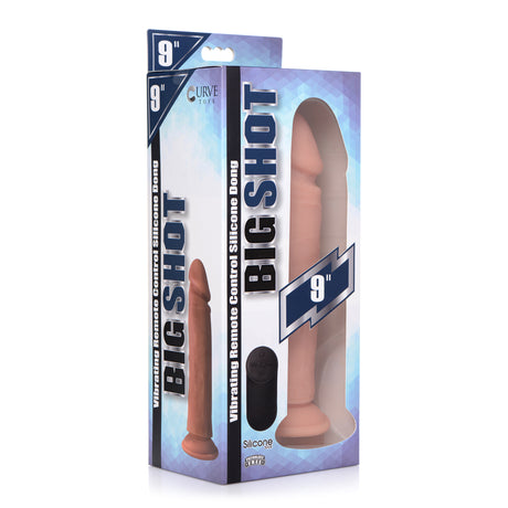 Big Shot Liquid Silicone Wireless Vibrating Dildo 9 Inch