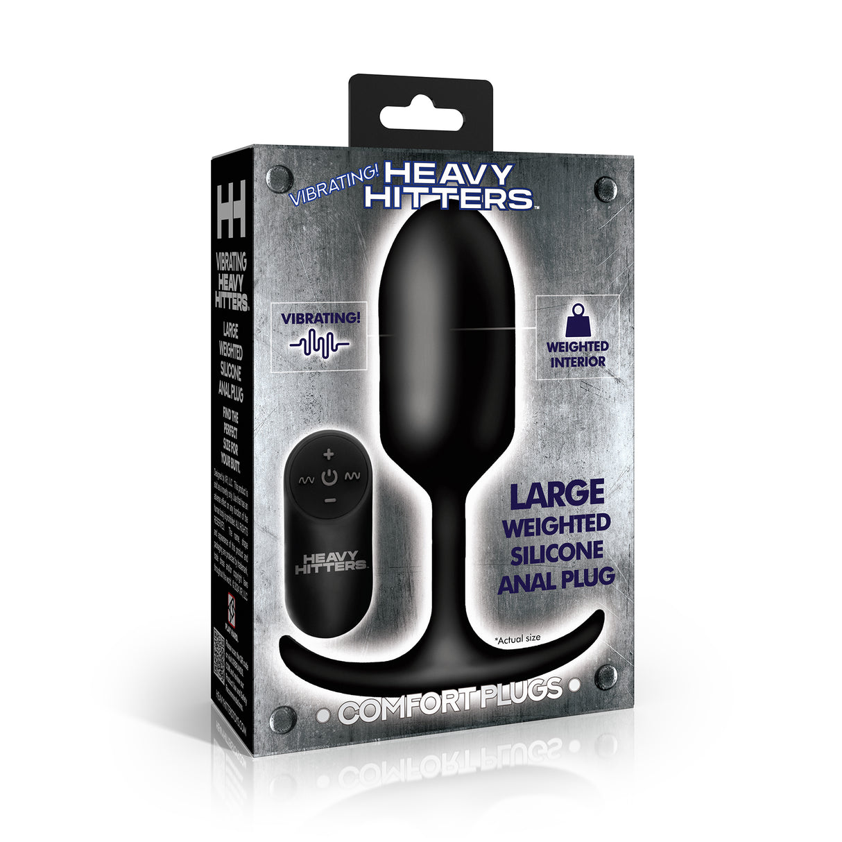 Heavy Hitters Vibrating Weighted Silicone Anal Plug Large