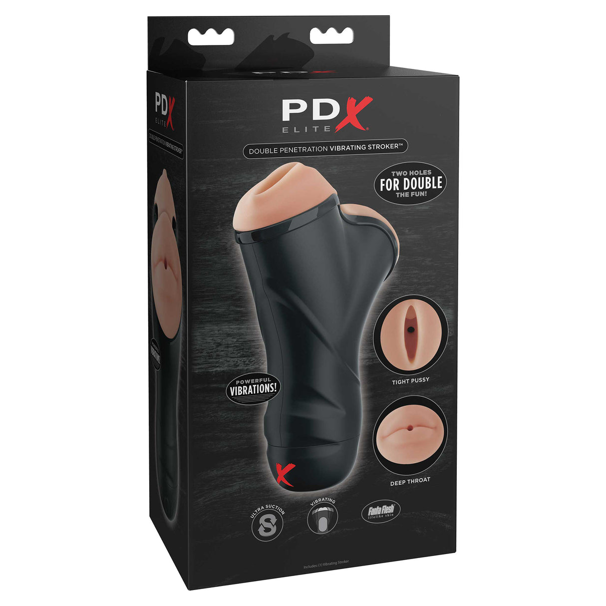 Pipedream PDX Elite Double Penetration Vibrating Stroker