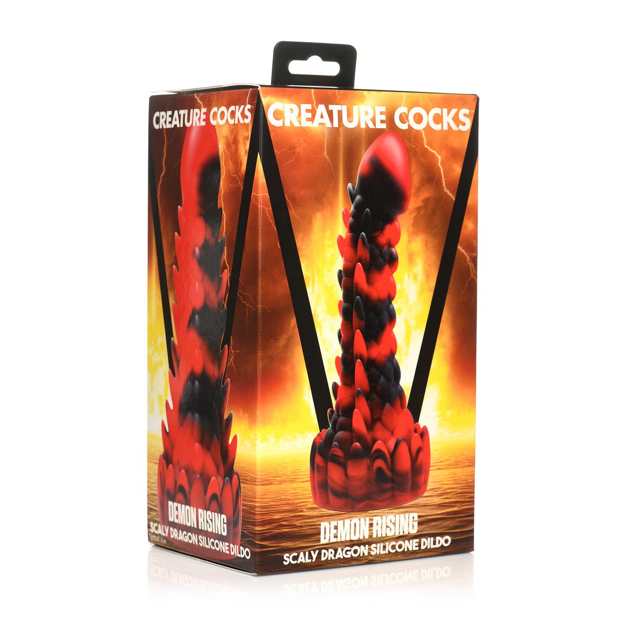 Creature Cocks Demon Rising Scaly Dragon Silicone Dildo 8 Inch
