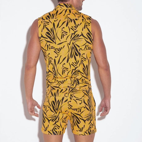 Code 22 Printed Jumpsuit Mandarin