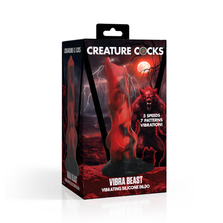 Creature Cocks Vibra Beast Vibrating Silicone Dildo 7.4 Inch