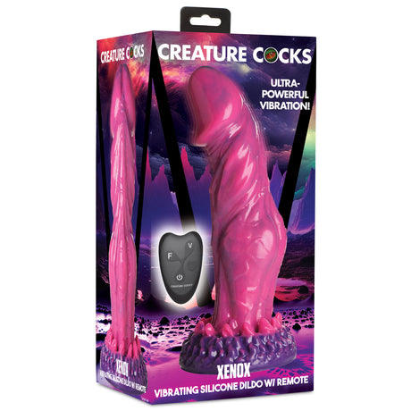 Creature Cocks Xenox Vibrating Silicone Dildo with Remote 8.75 Inch