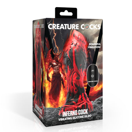 Creature Cocks Inferno Cock Vibrating Silicone Dildo 7.8 Inch