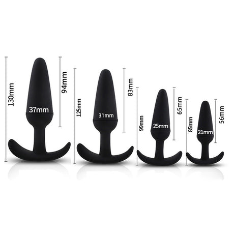 PLUG IT Silicone Anal Trainer Plug Set Black