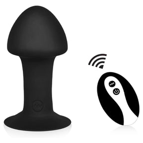Command Mushroom Head Silicone Vibrating Butt Plug