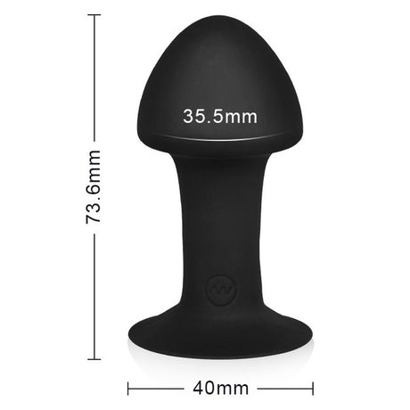 Command Mushroom Head Silicone Vibrating Butt Plug