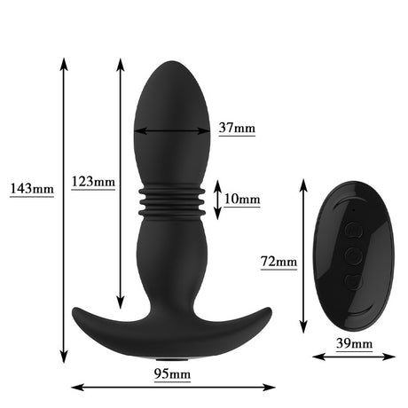 Command Thrusting Anal Plug with Remote