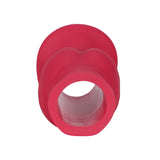 PLUG IT Pig Hole Hollow Silicone Fuck Plug Red Small