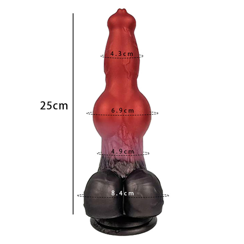 RG Fantasy Dog Knot Dildo 9.5 Inch Claret