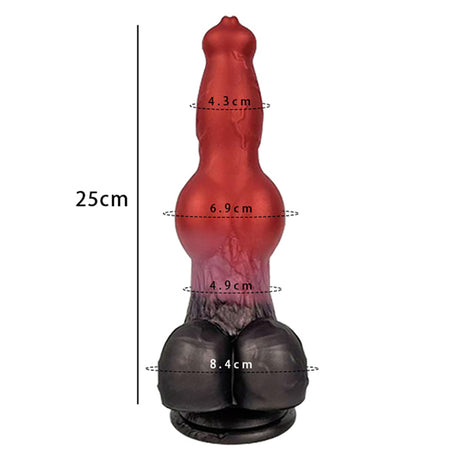 RG Fantasy Dog Knot Dildo 9.5 Inch Claret