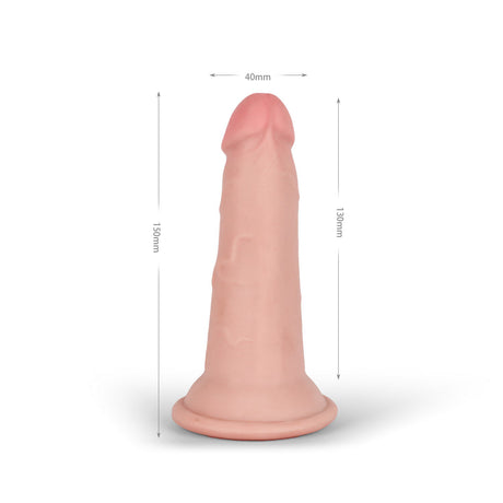 Knight Cock 3D Triple Density Dildo 6 Inch Light