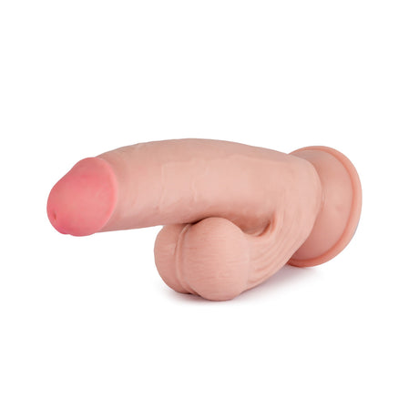 Knight Cock 3D Triple Density Dildo with Swinging Balls 9 Inch Light