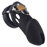 LOCK4D Origional Silicone Chastity Cock Cage Black L/XL