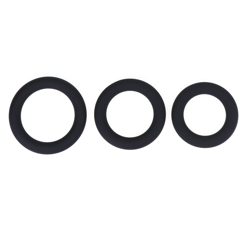 ruff GEAR Pure Silicone Stretch Cock Ring Set Blue