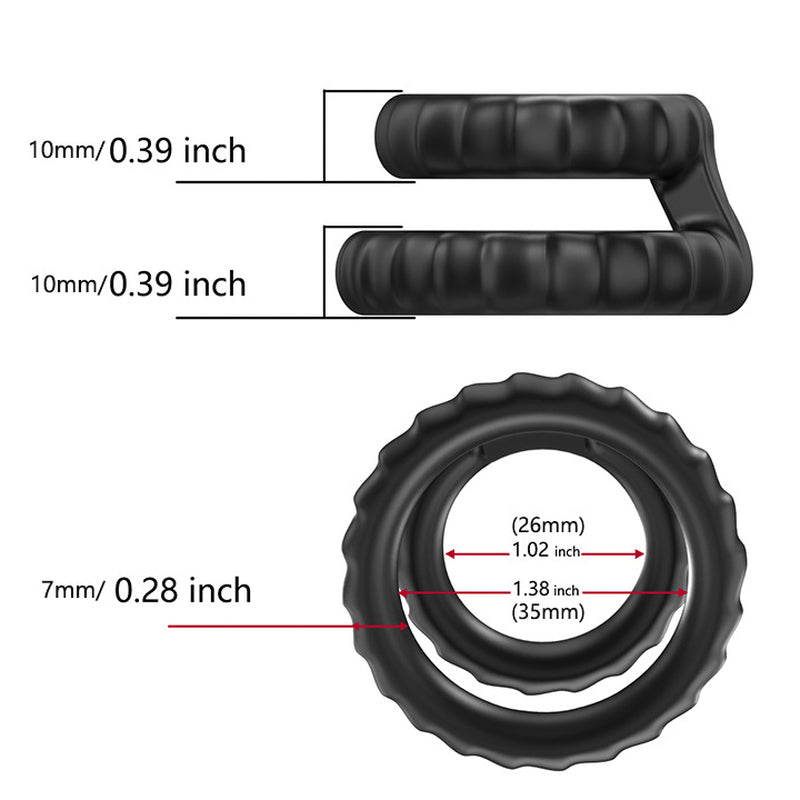 ruff GEAR Pure Silicone Dual Cock and Ball Sling