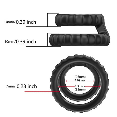 ruff GEAR Pure Silicone Dual Cock and Ball Sling