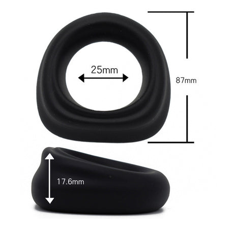 ELITE Liquid Silicone Bulge Cock Ring Blue