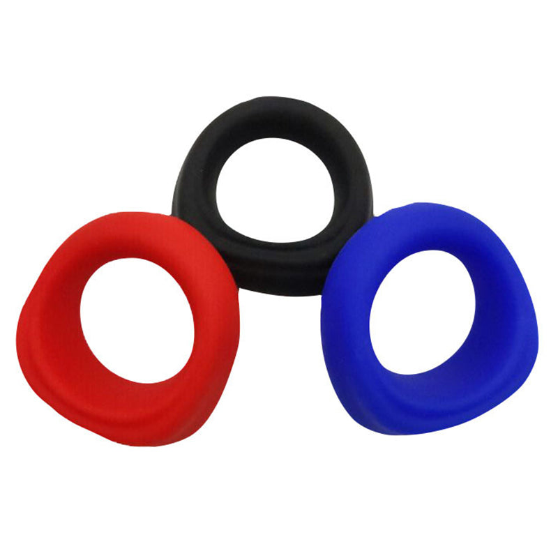ELITE Liquid Silicone Bulge Cock Ring Blue