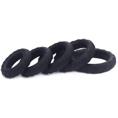 ruff GEAR Pure Silicone XACT Fit Cock Rings 5 Pack