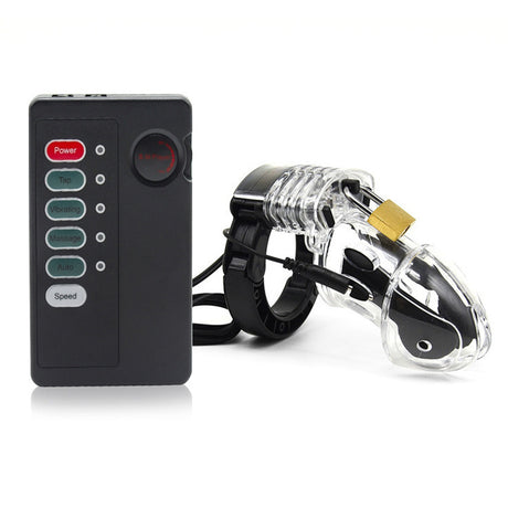 LOCK4D Electro Chastity Cage Kit Clear