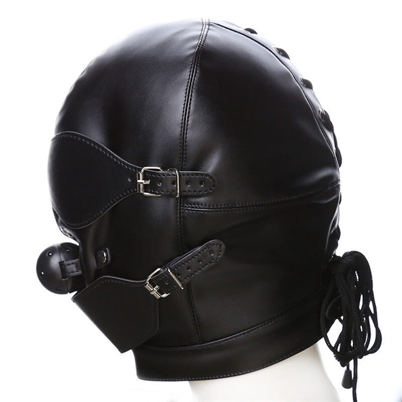 Basixxx Mouth Gag + Blindfold Gimp Hood