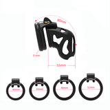 LOCK4D Ghost Chastity Cock Cage - A Black