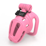LOCK4D Armoured Flat Ring Chastity Cage Pink Limited Edition
