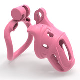 LOCK4D Armoured Flat Ring Chastity Cage Pink Limited Edition