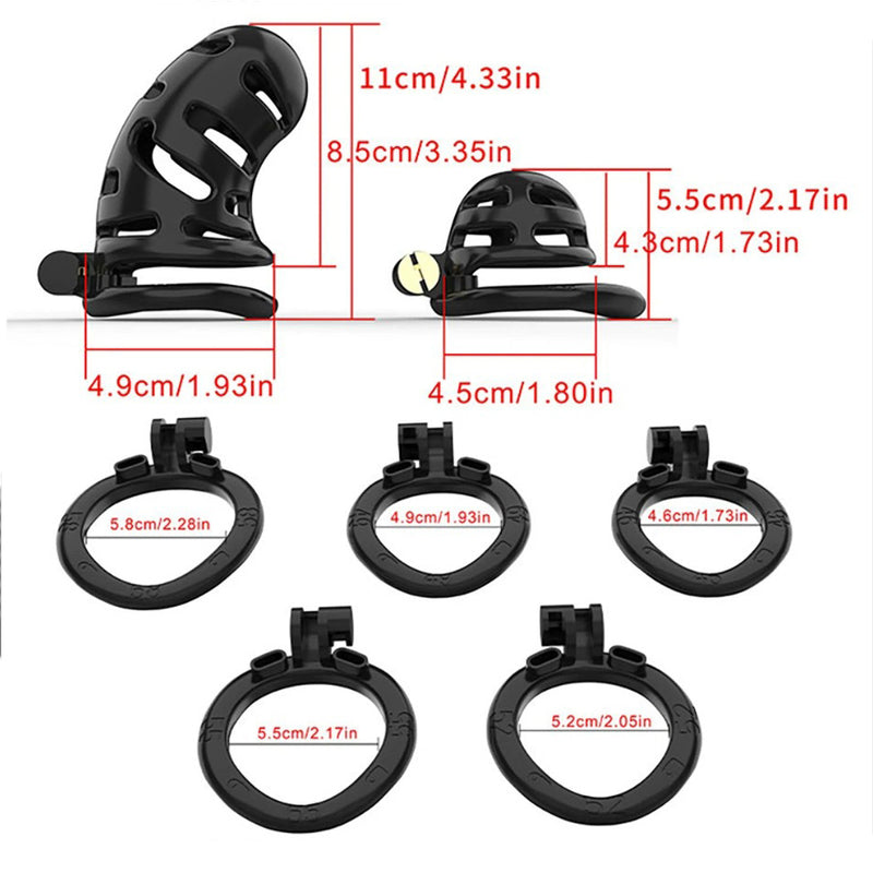 LOCK4D Muzzle Chastity Cock Cage Small