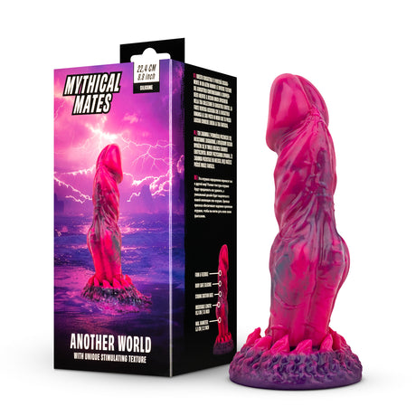 Mythical Mates Another World Dildo 8.8 Inch Pink Purple