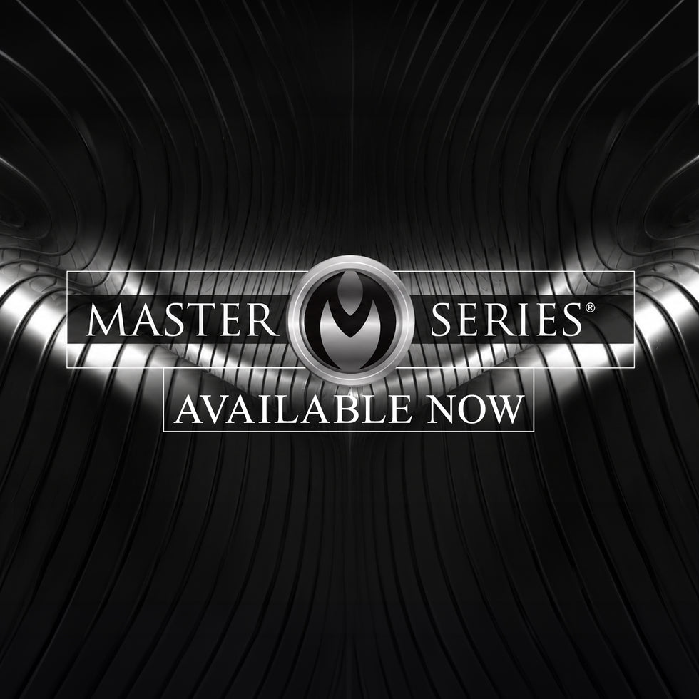 Promotional graphic for 'Master Series' with a black and silver design.