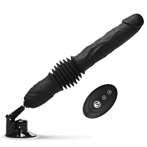 Master Series Double Pounder Silicone Vibrating Dildo Thruster 9.7 Inch