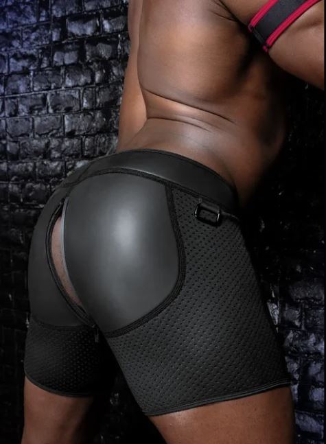 Mr S Leather Carpenter Triple Zip Short